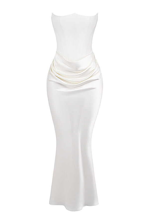 PartyNight - Luxe strapless maxi jurk