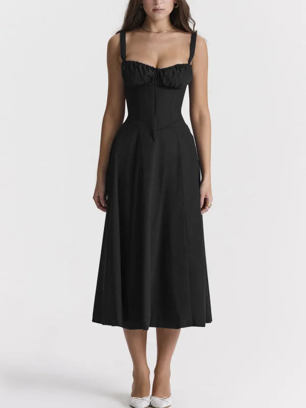 Sofia - Elegante Vintage Korset Midi Jurk