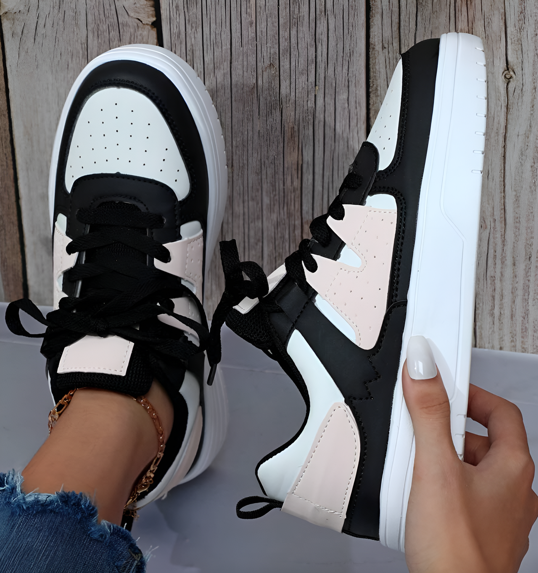 ColorWave - Trendy Sneakers met Verhoogd Comfort en Kleuraccenten