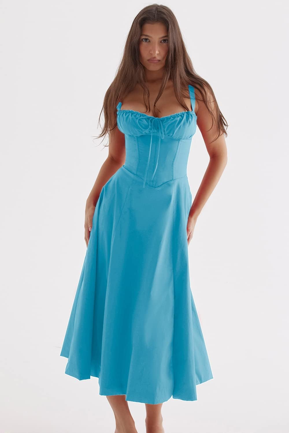 Sofia - Elegante Vintage Korset Midi Jurk