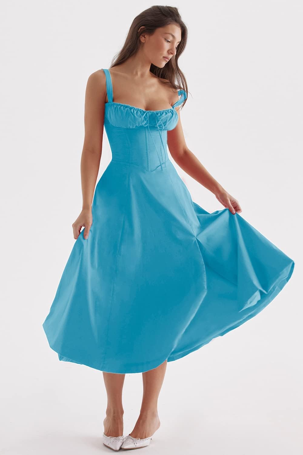 Sofia - Elegante Vintage Korset Midi Jurk