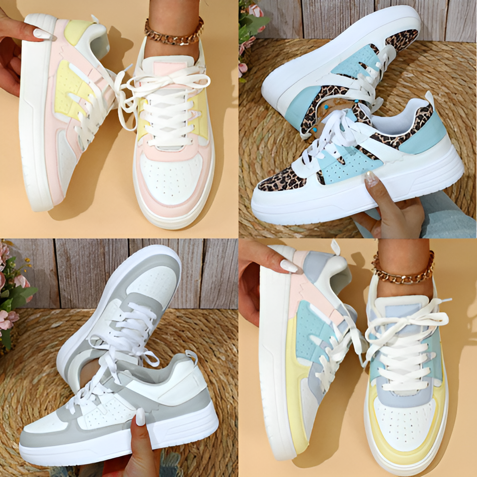 ColorWave - Trendy Sneakers met Verhoogd Comfort en Kleuraccenten