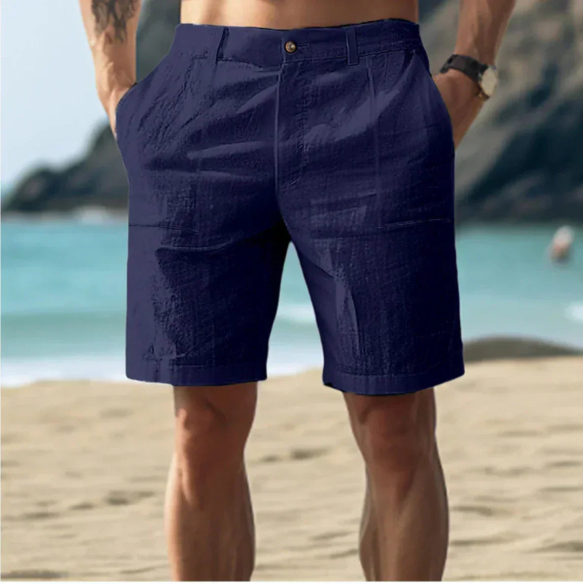 Matéo - Lichte Linnen Short, Ademend en Elegant voor de Zomer