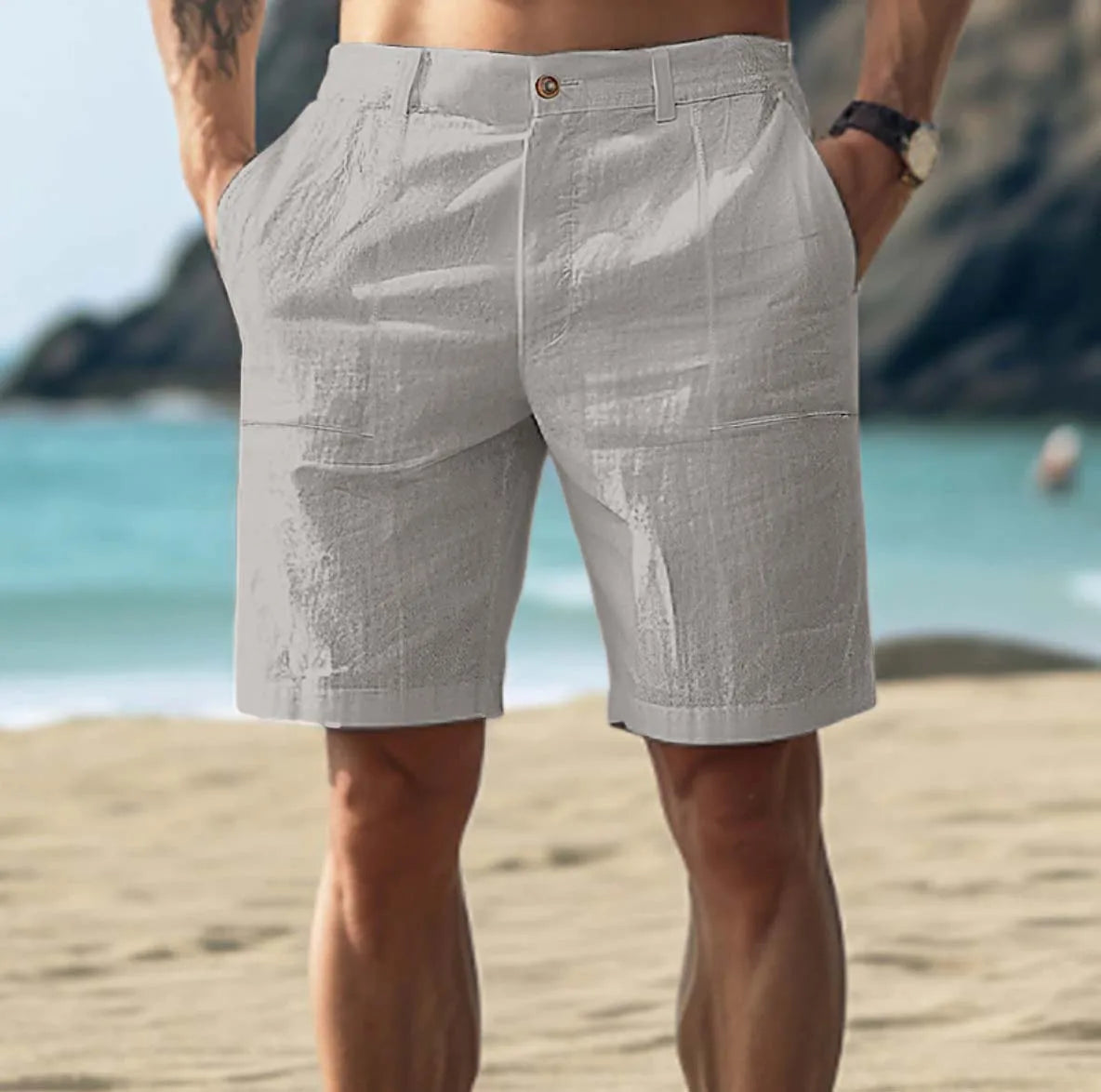 Matéo - Lichte Linnen Short, Ademend en Elegant voor de Zomer