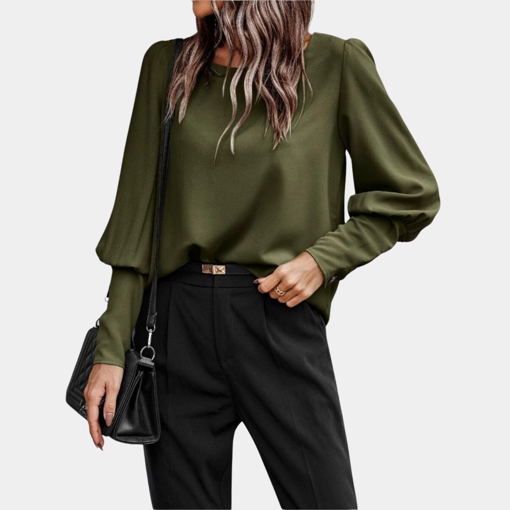 Elisa - Elegante Blouse Met Pofmouwen