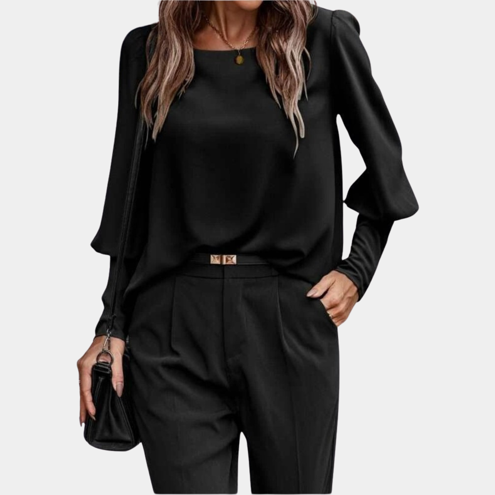 Elisa - Elegante Blouse Met Pofmouwen