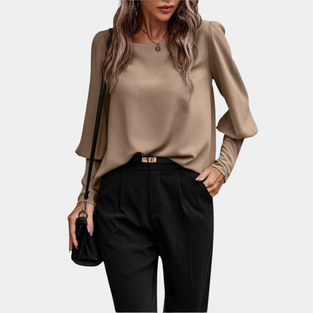 Elisa - Elegante Blouse Met Pofmouwen