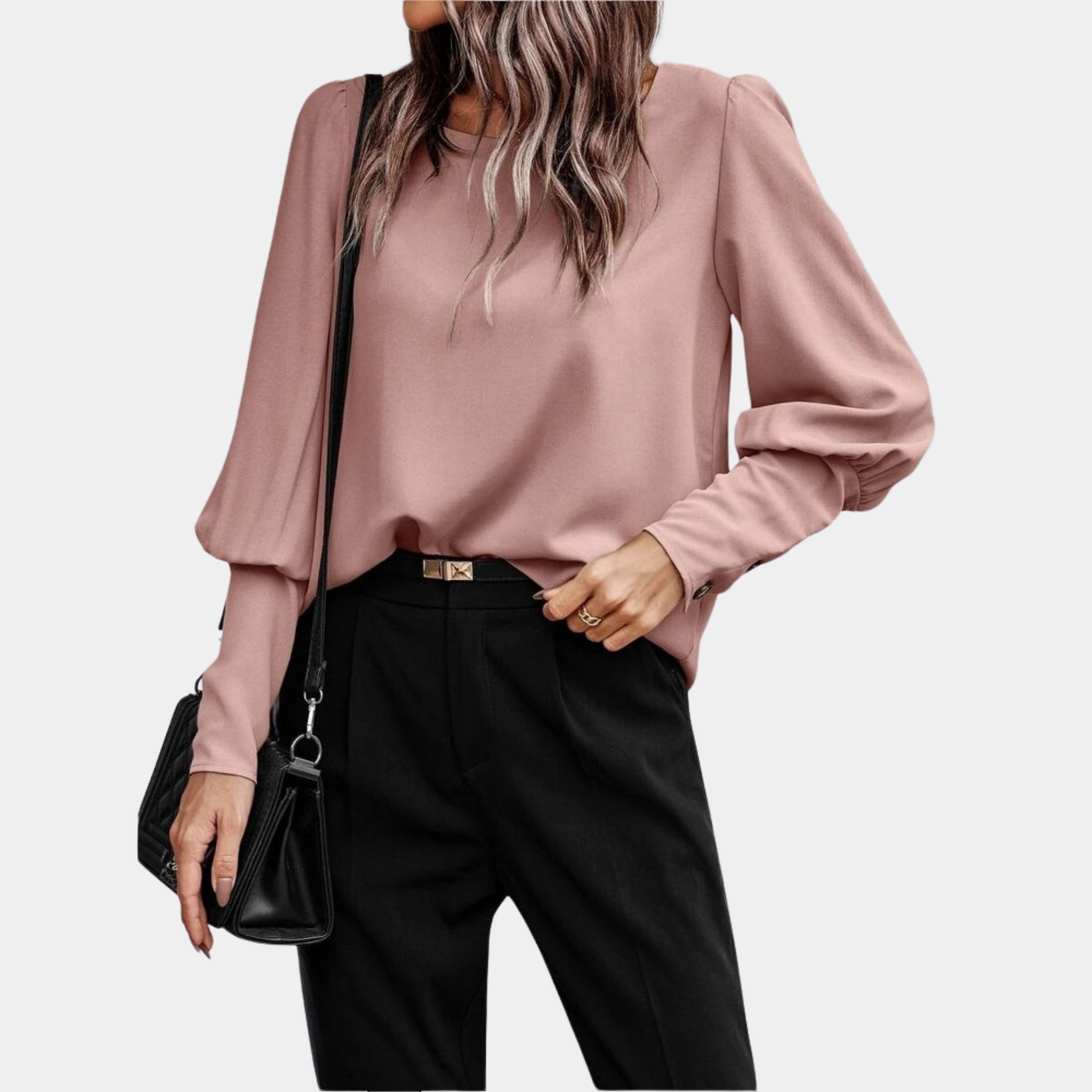 Elisa - Elegante Blouse Met Pofmouwen
