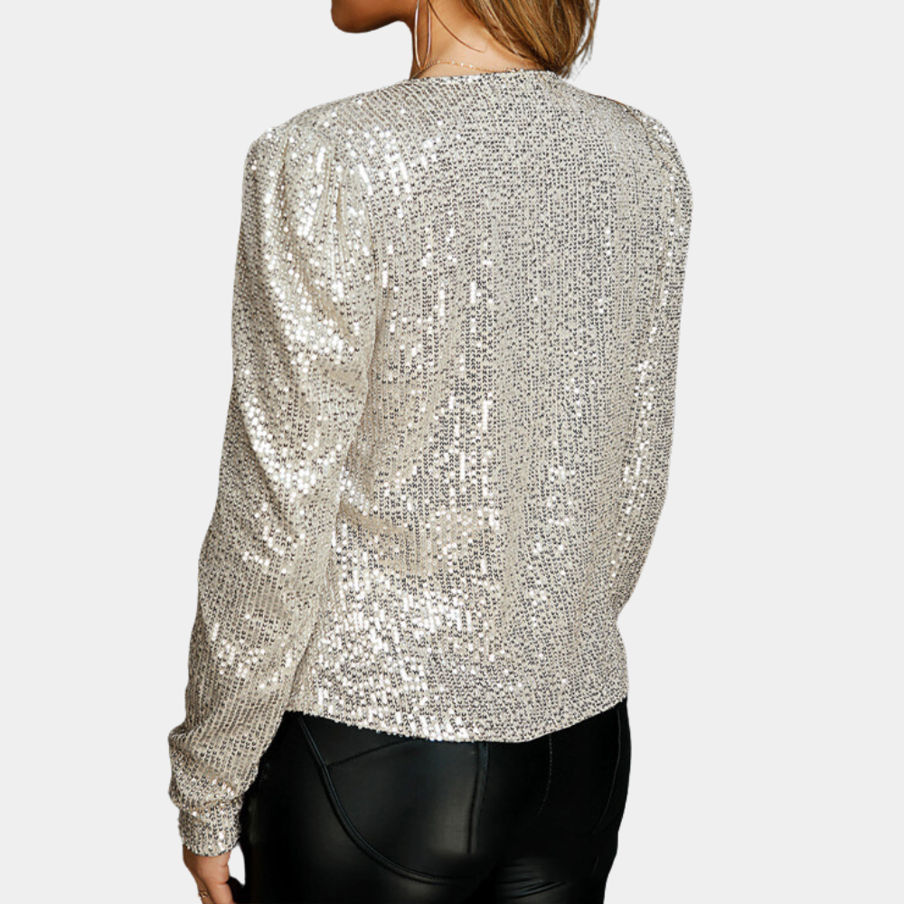 Sophie - Glamoureus Pailletten Blazer met Elegante Pasvorm