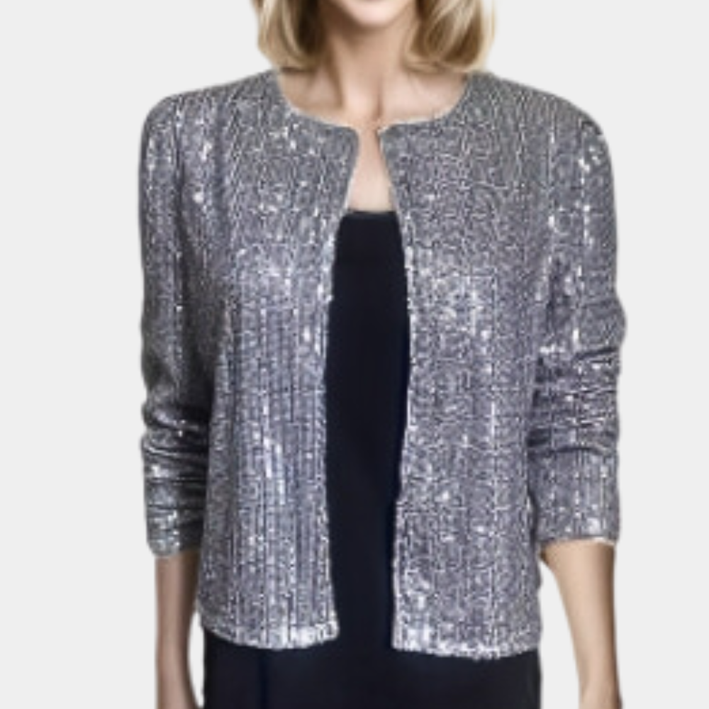 Sophie - Glamoureus Pailletten Blazer met Elegante Pasvorm
