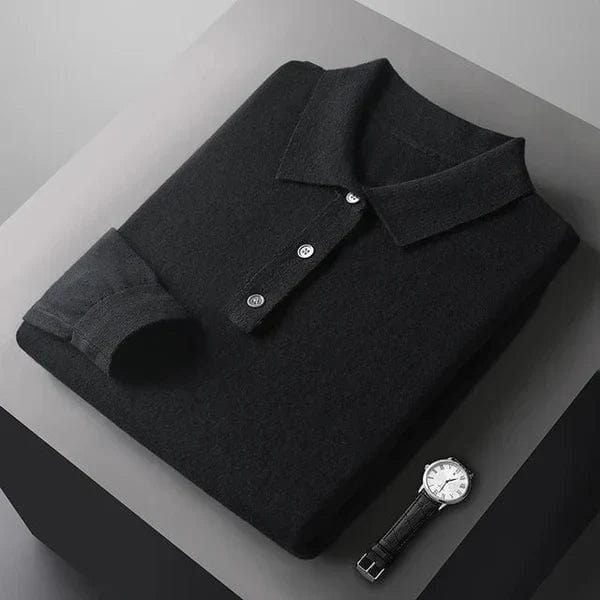 Louis - Fijngebreide Polo, Elegant en Comfortabel voor een Verfijnde Stijl