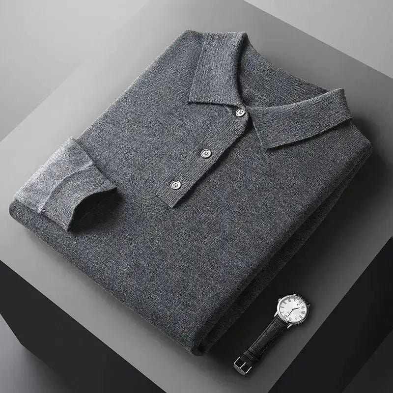 Louis - Fijngebreide Polo, Elegant en Comfortabel voor een Verfijnde Stijl