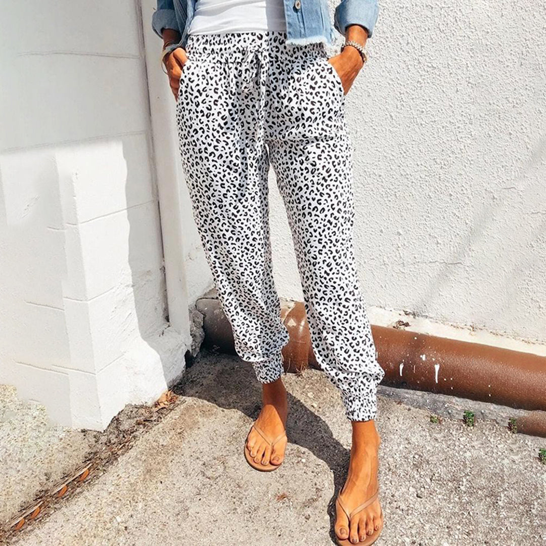 Nicky - Vloeiende En Casual Broek, Elastische Taille En Trendy Print
