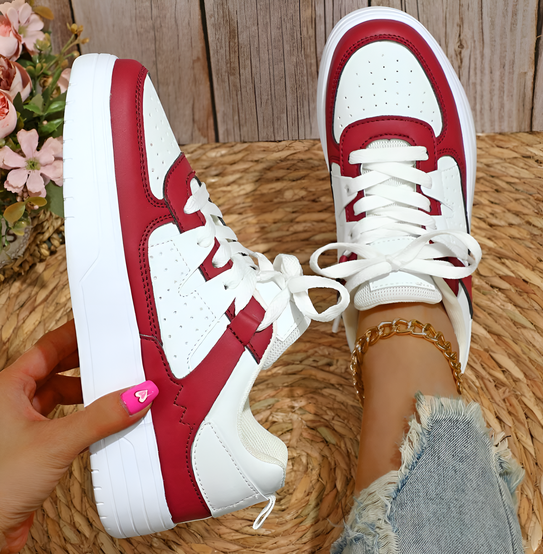 ColorWave - Trendy Sneakers met Verhoogd Comfort en Kleuraccenten