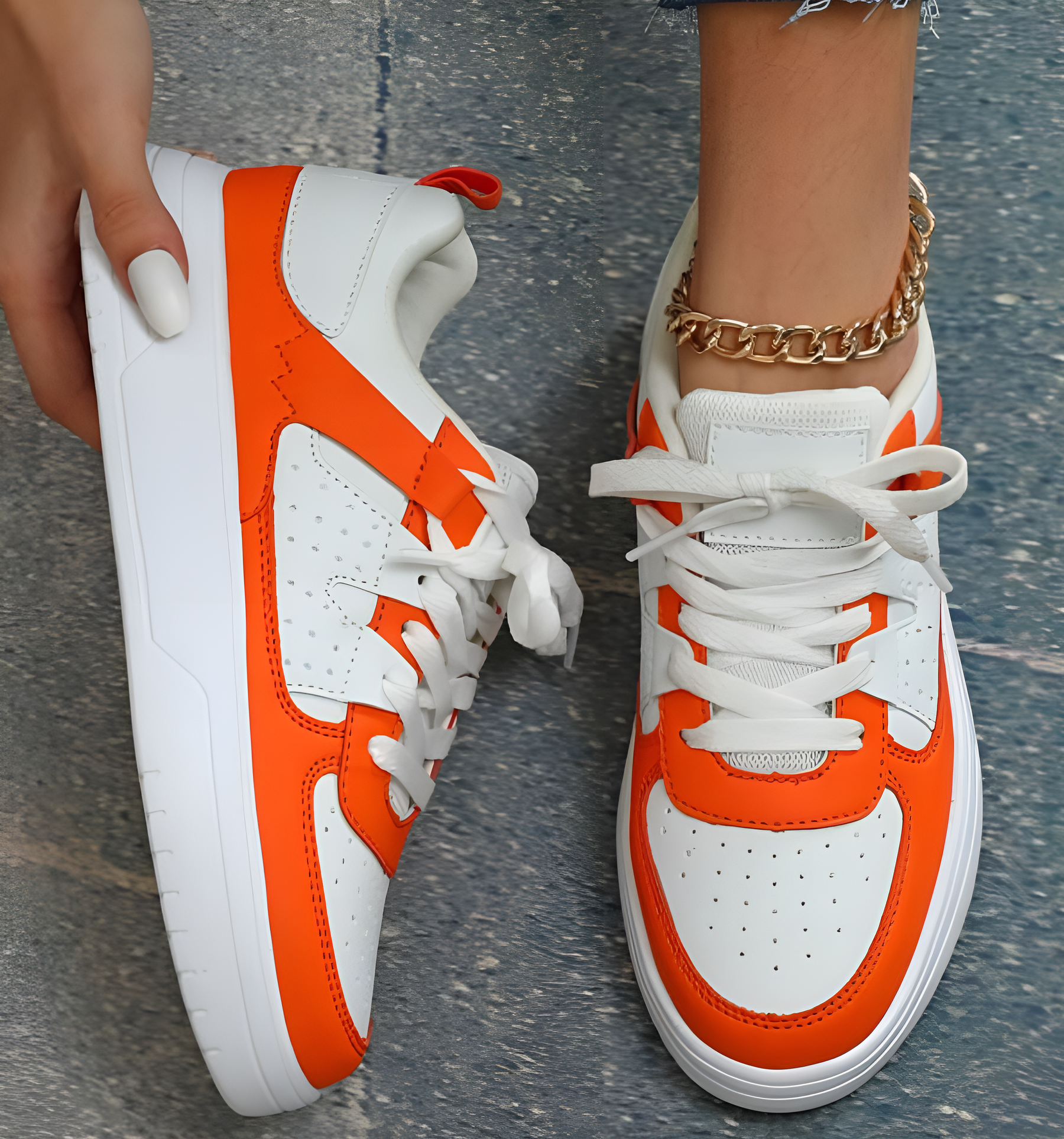 ColorWave - Trendy Sneakers met Verhoogd Comfort en Kleuraccenten