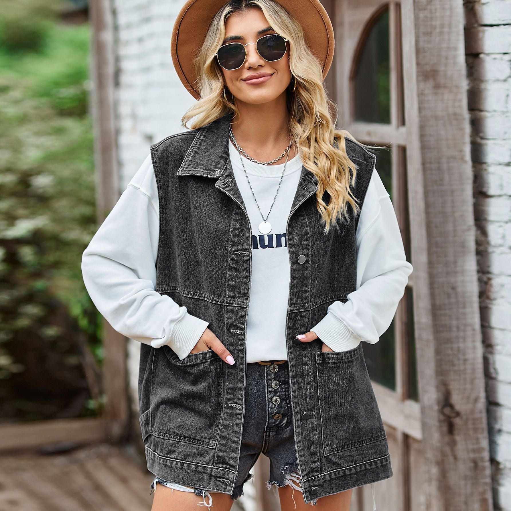 Martha - Mouwloos Spijkerjack, Casual Stijl