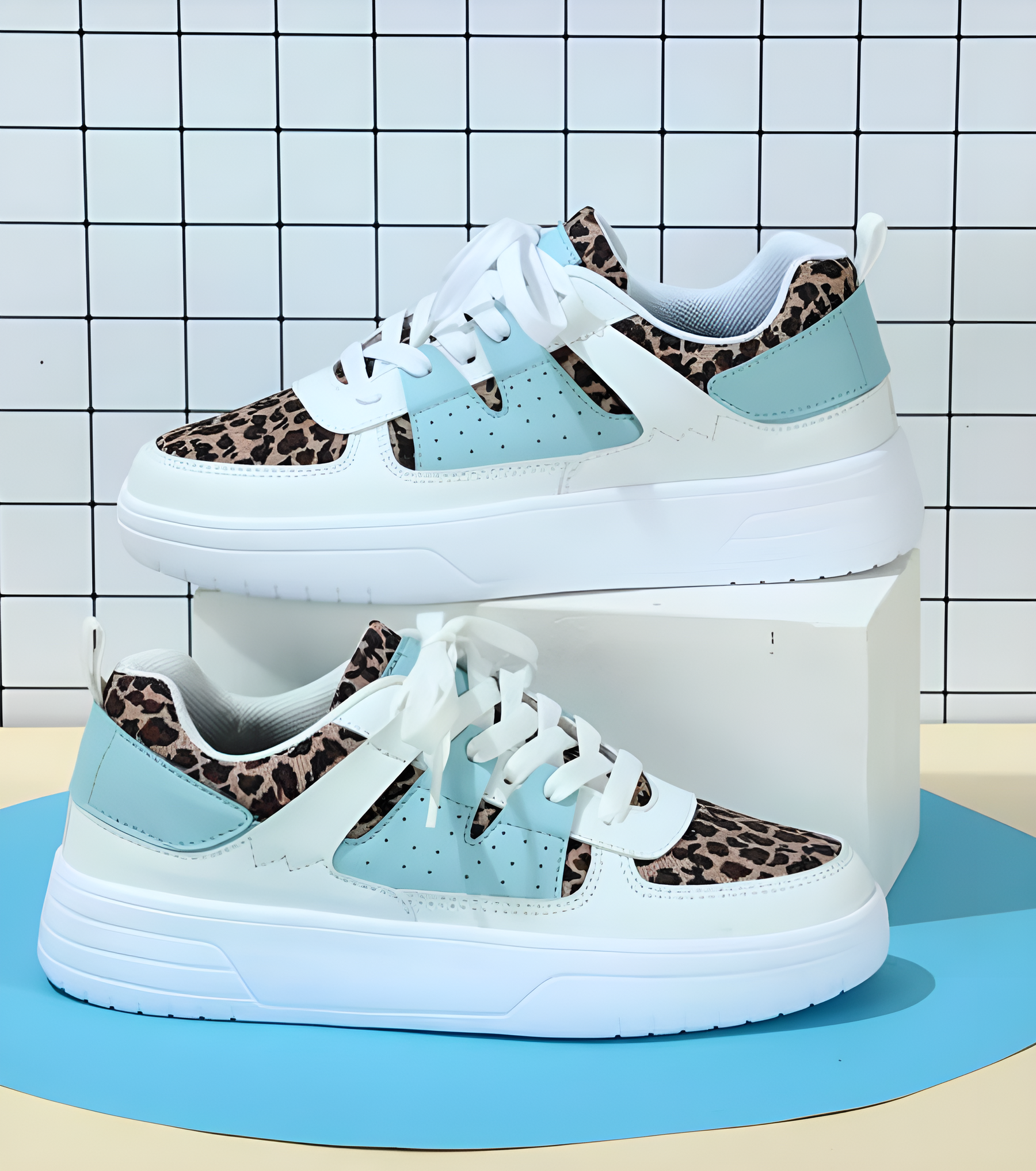 ColorWave - Trendy Sneakers met Verhoogd Comfort en Kleuraccenten