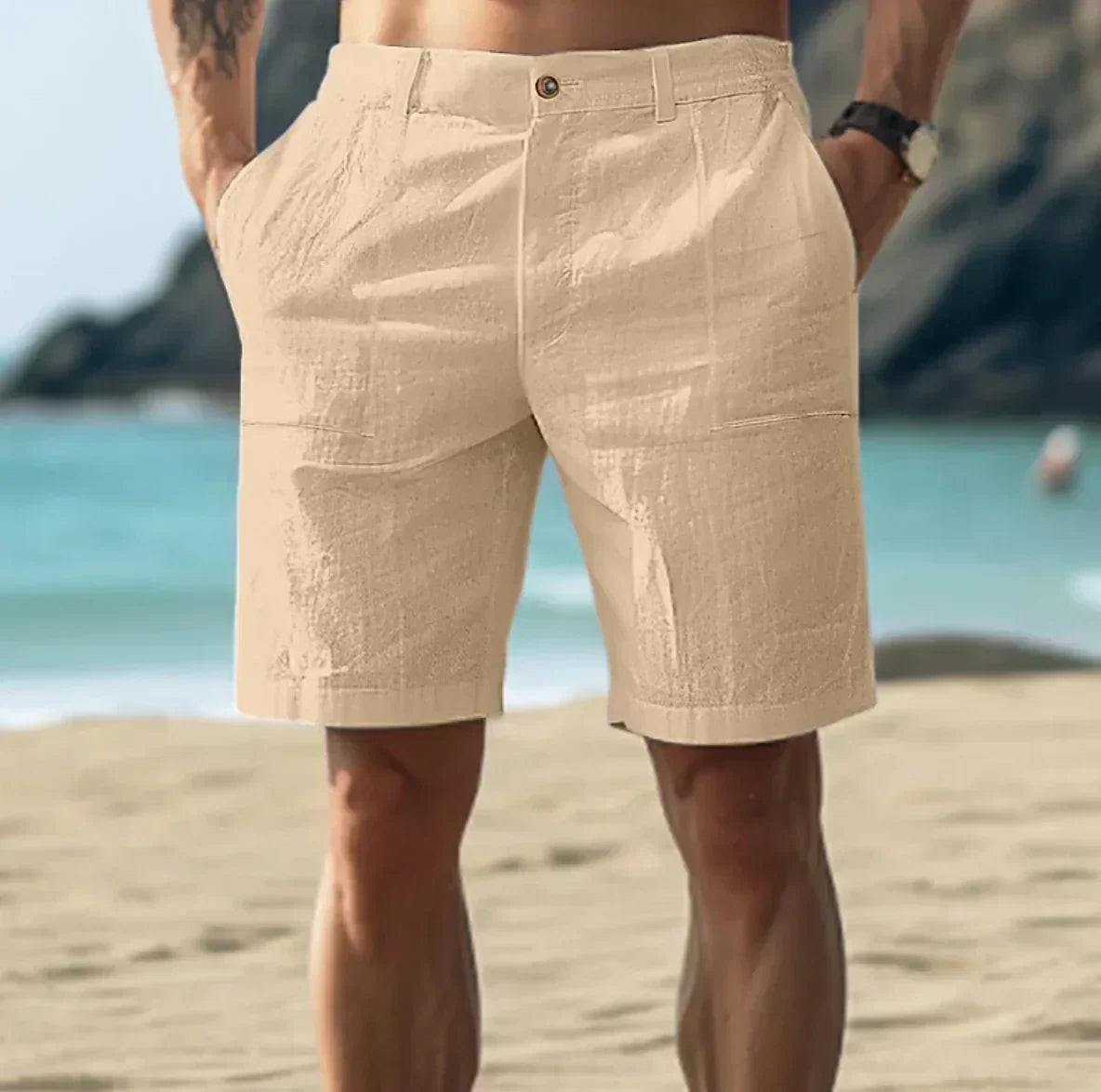 Matéo - Lichte Linnen Short, Ademend en Elegant voor de Zomer