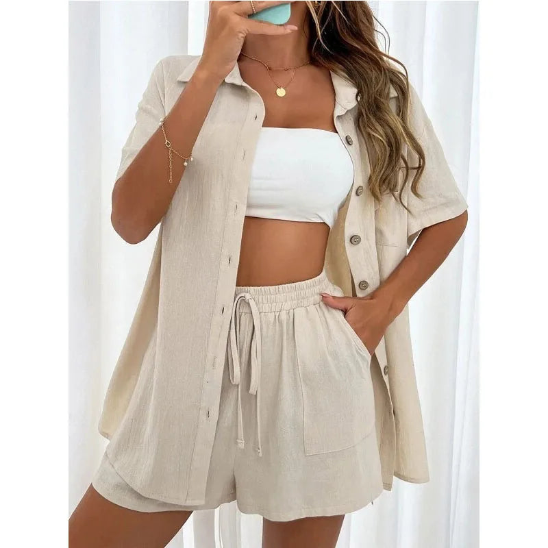 Lina - Lichte en Comfortabele Set met Blouse en Short
