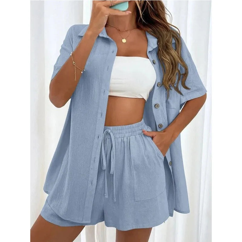 Lina - Lichte en Comfortabele Set met Blouse en Short
