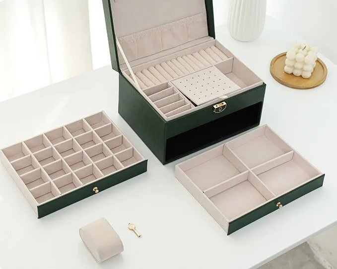JewelryVault - Luxe Sieradendoos met Meerdere Lades en Vakjes