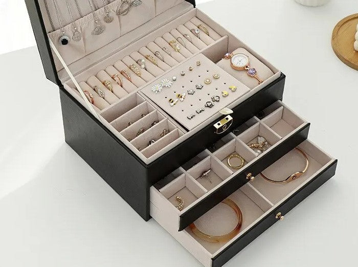 JewelryVault - Luxe Sieradendoos met Meerdere Lades en Vakjes