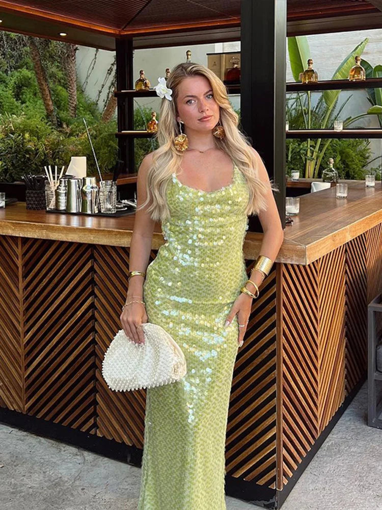 Sophie - Luxe Glinsterende Avondjurk