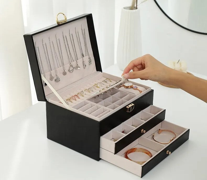 JewelryVault - Luxe Sieradendoos met Meerdere Lades en Vakjes