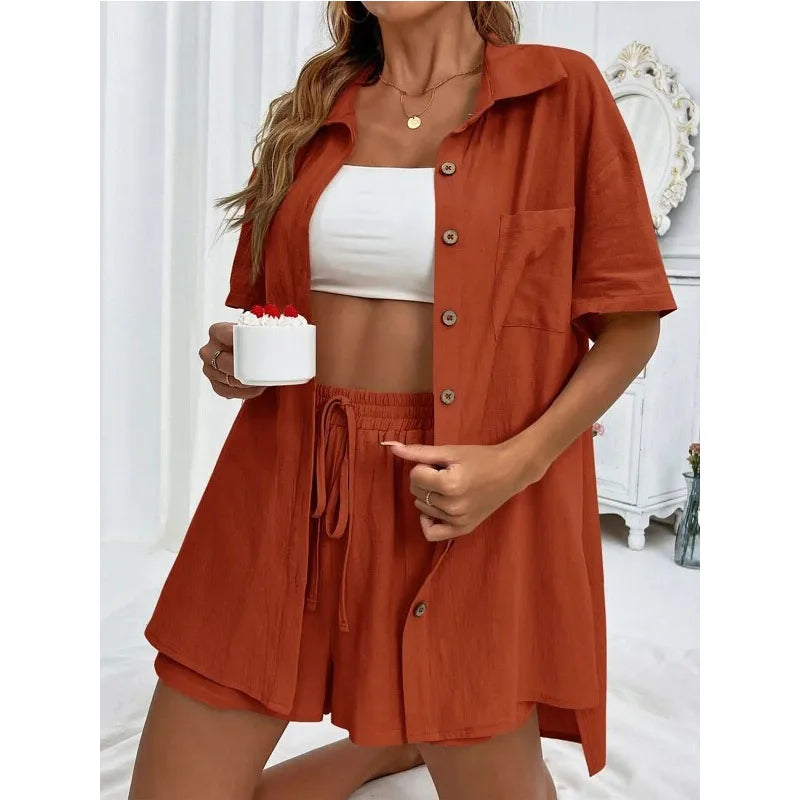 Lina - Lichte en Comfortabele Set met Blouse en Short