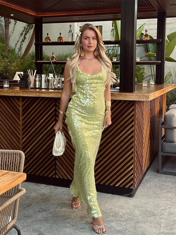 Sophie - Luxe Glinsterende Avondjurk