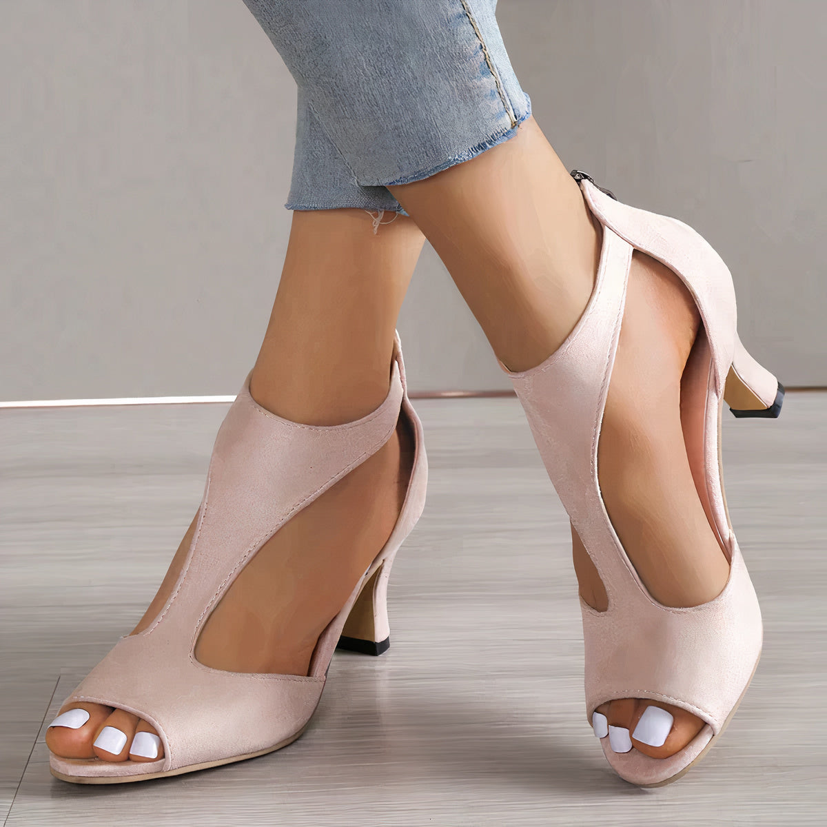 Emmy - Elegante Sandalen Met Hak, Open En Comfortabel
