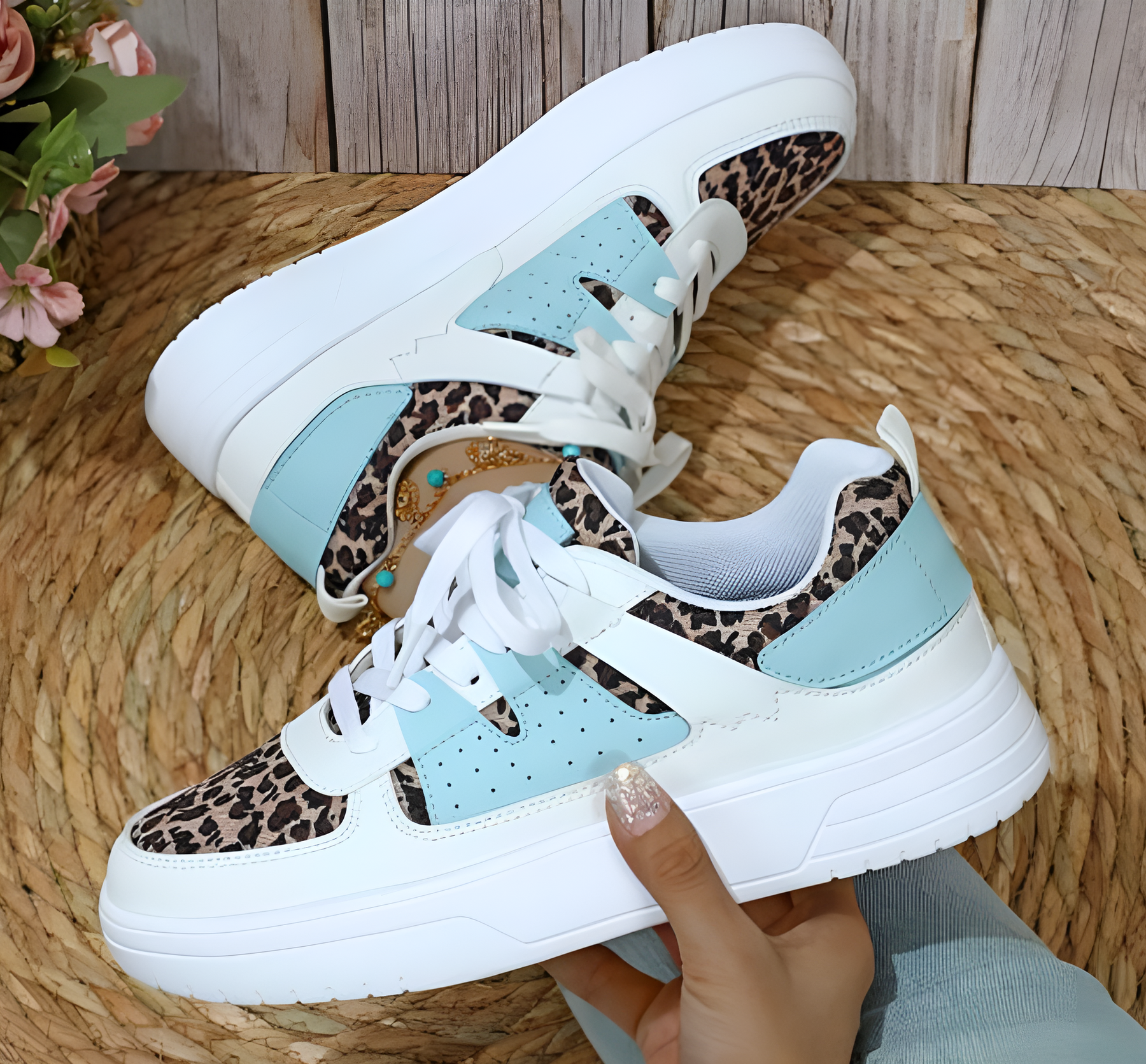 ColorWave - Trendy Sneakers met Verhoogd Comfort en Kleuraccenten
