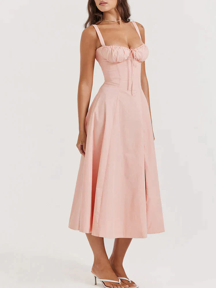 Sofia - Elegante Vintage Korset Midi Jurk