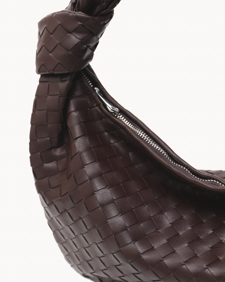 WovenStyle - Luxe Gevlochten Schoudertas voor Dames
