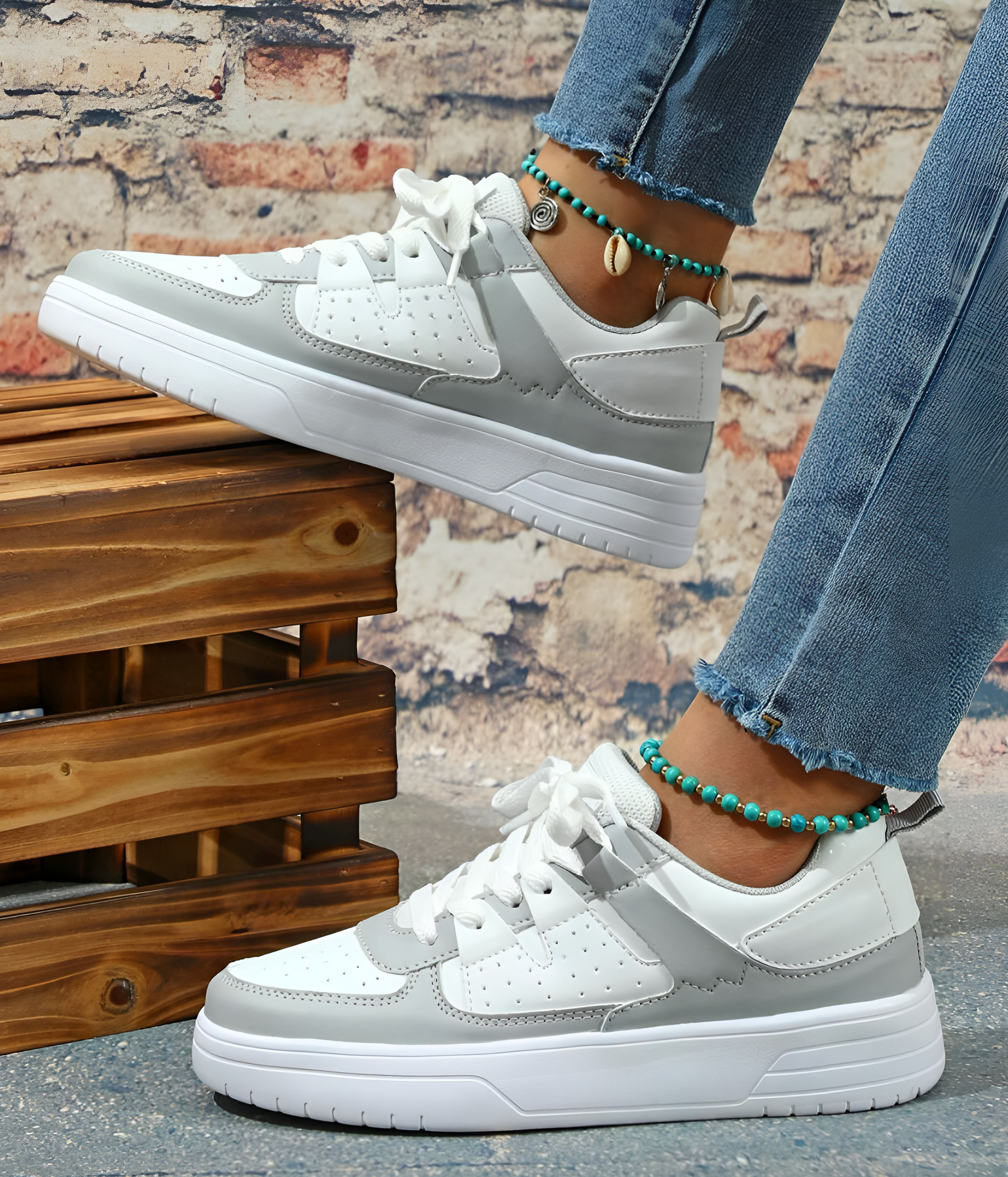 ColorWave - Trendy Sneakers met Verhoogd Comfort en Kleuraccenten