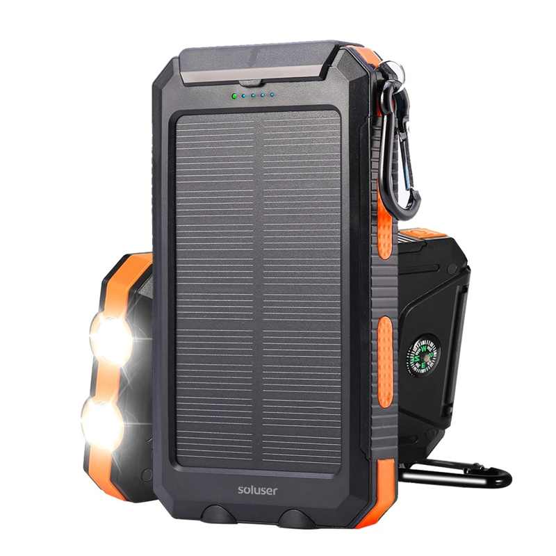 SolarBoost - Krachtige Zonne-powerbank met USB-poorten en LED-indicator