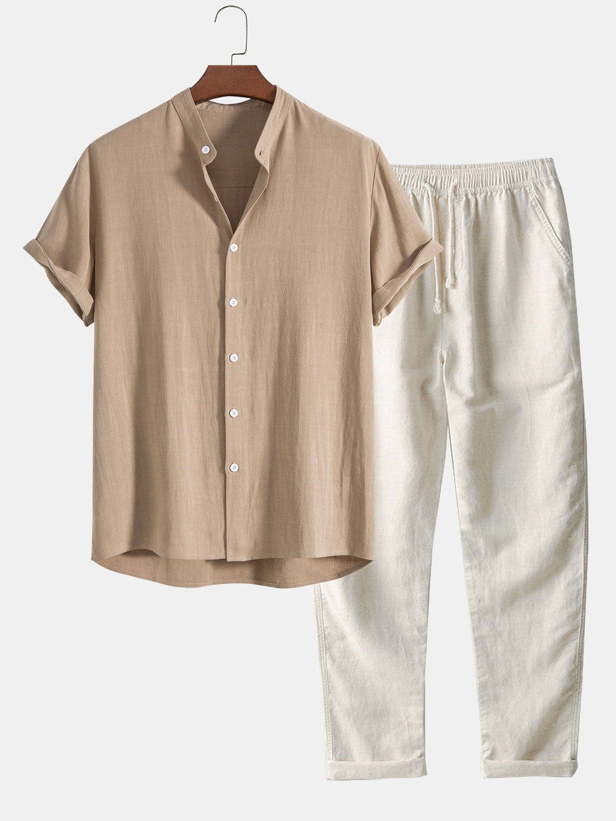 Lugi - Casual Linnen Shirt en Broek Set