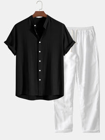 Lugi - Casual Linnen Shirt en Broek Set