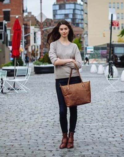 UrbanTote - Luxe Leren Dames Tas voor Elke Dag