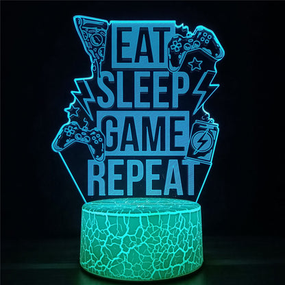 GlowGaming - 3D LED Lamp met Opvallend design voor Gamerskamer