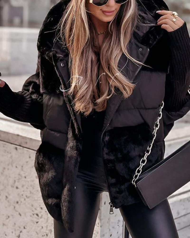 Elegante Oversized Winterjas met Capuchon – Warme Stijl