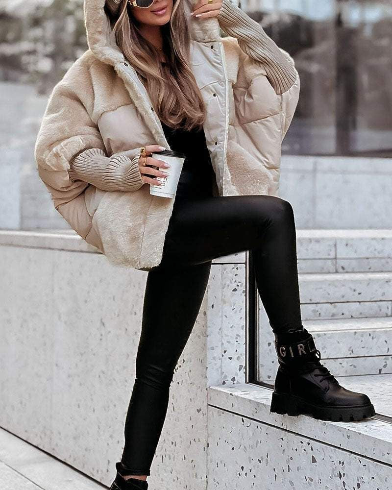 Elegante Oversized Winterjas met Capuchon – Warme Stijl