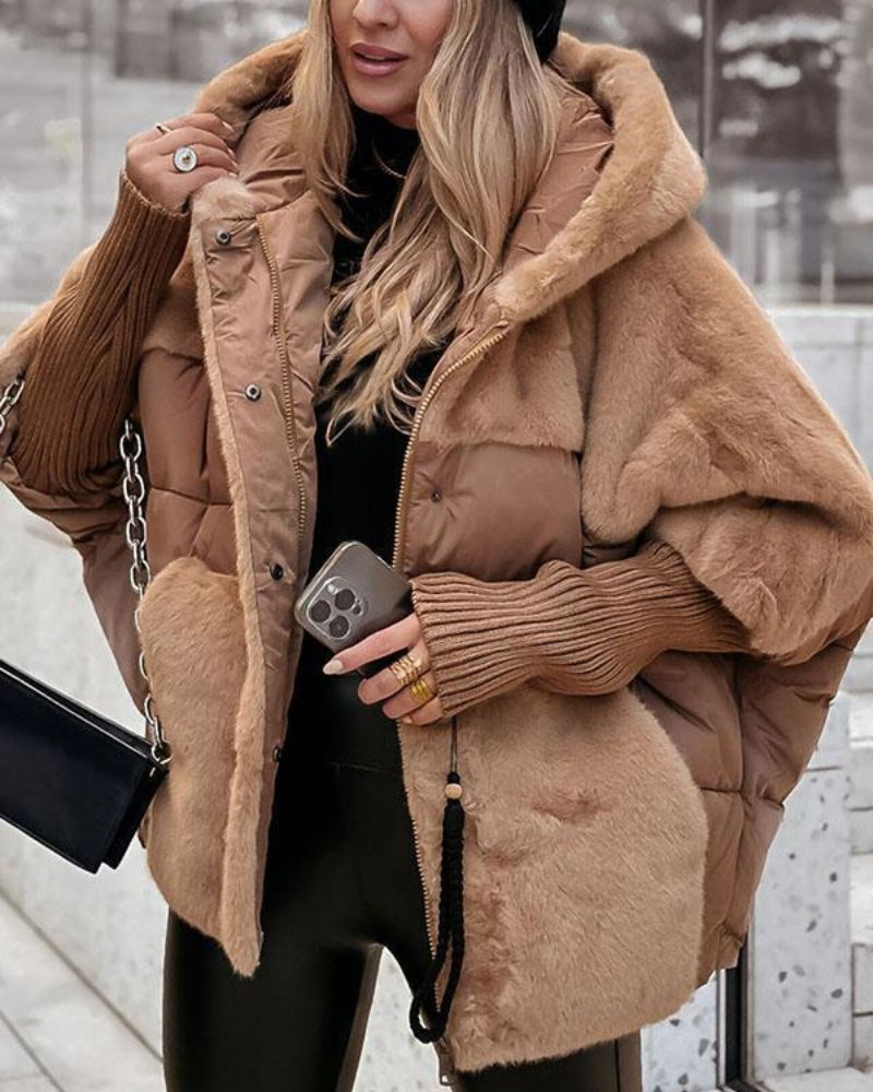 Elegante Oversized Winterjas met Capuchon – Warme Stijl