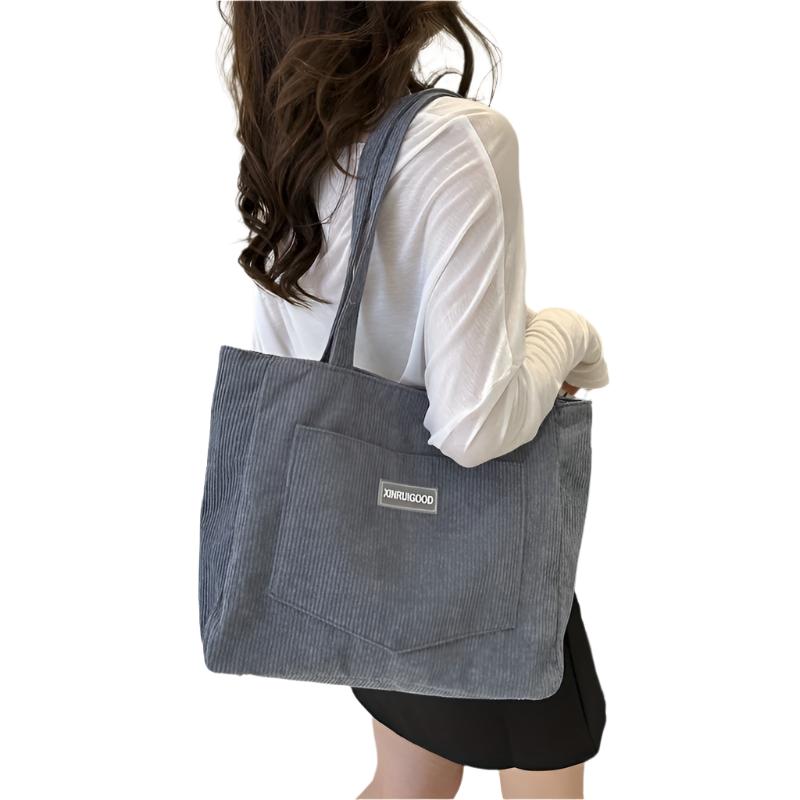 UrbanTote - Casual Corduroy Schoudertas voor Dames met Ruim Design