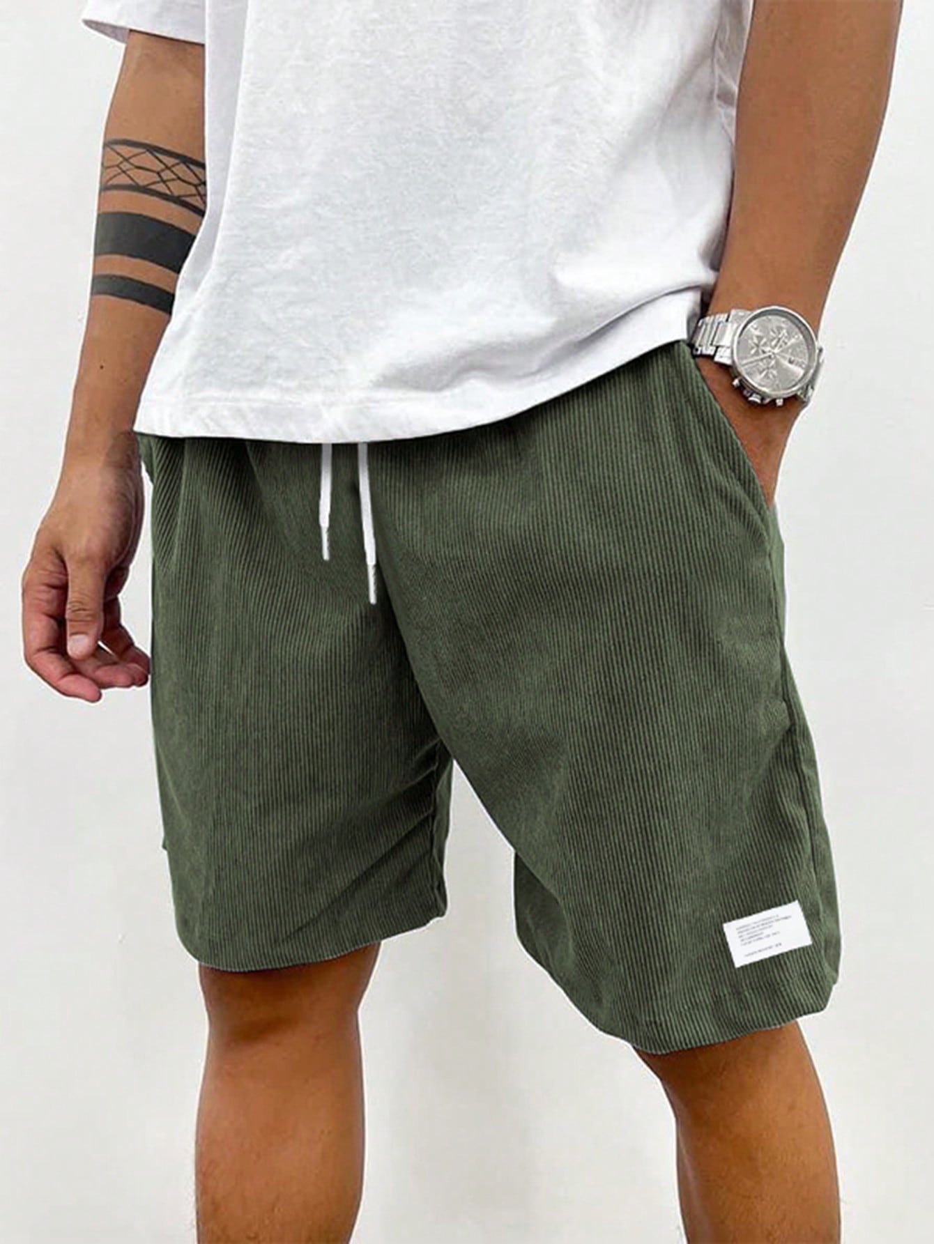 Kai - Heren Casual Ribcord Shorts