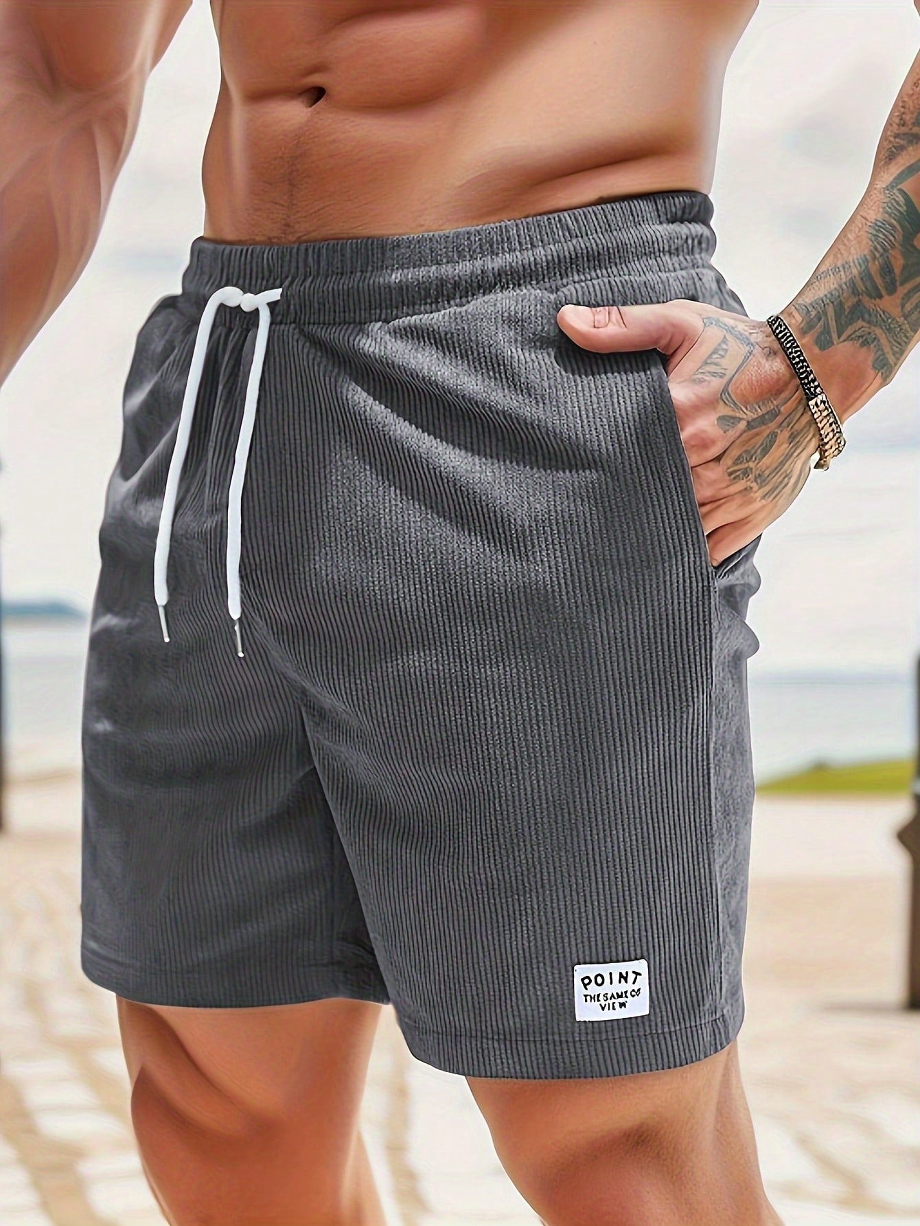 Kai - Heren Casual Ribcord Shorts