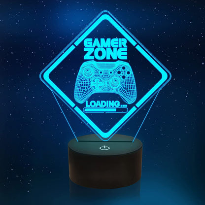 GlowGaming - 3D LED Lamp met Opvallend design voor Gamerskamer