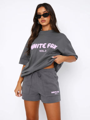 Maya - Oversized T-shirt van katoen met Bijpassende Short