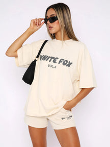 Maya - Oversized T-shirt van katoen met Bijpassende Short