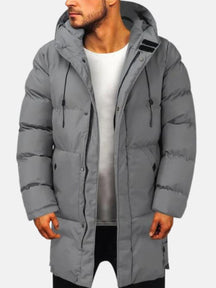 Heren Gewatteerde Winterparka met Capuchon | Warm & Lang